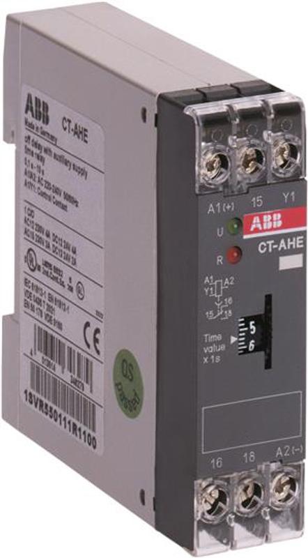 Реле времени CT-AHE (задержка на откл.)220-240B AC (врем.диапазон 0.3..30с.)1ПК | 1SVR550111R4100 | ABB — ABB