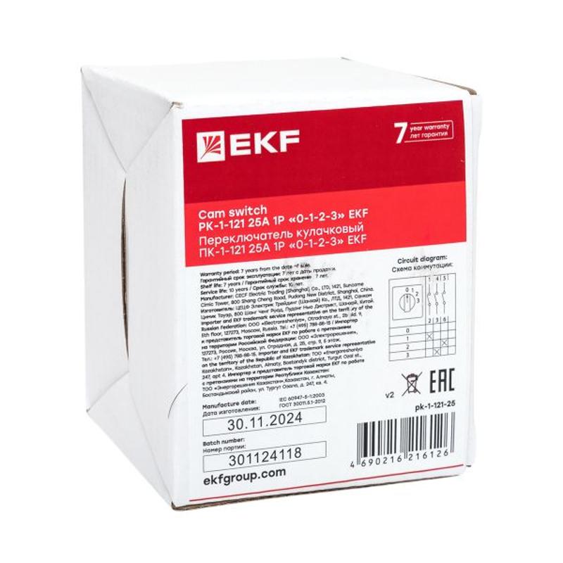 ПК-1-121 25А 1P «0-1-2-3»  |  pk-1-121-25 |  EKF  — миниатюра 24