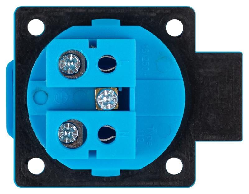 Розетка ЭРА R(PAN)-16-2P-PE-IP54 112 панельная скрытая с крышкой 2Р+PЕ 16А 220В IP54 — миниатюра 5