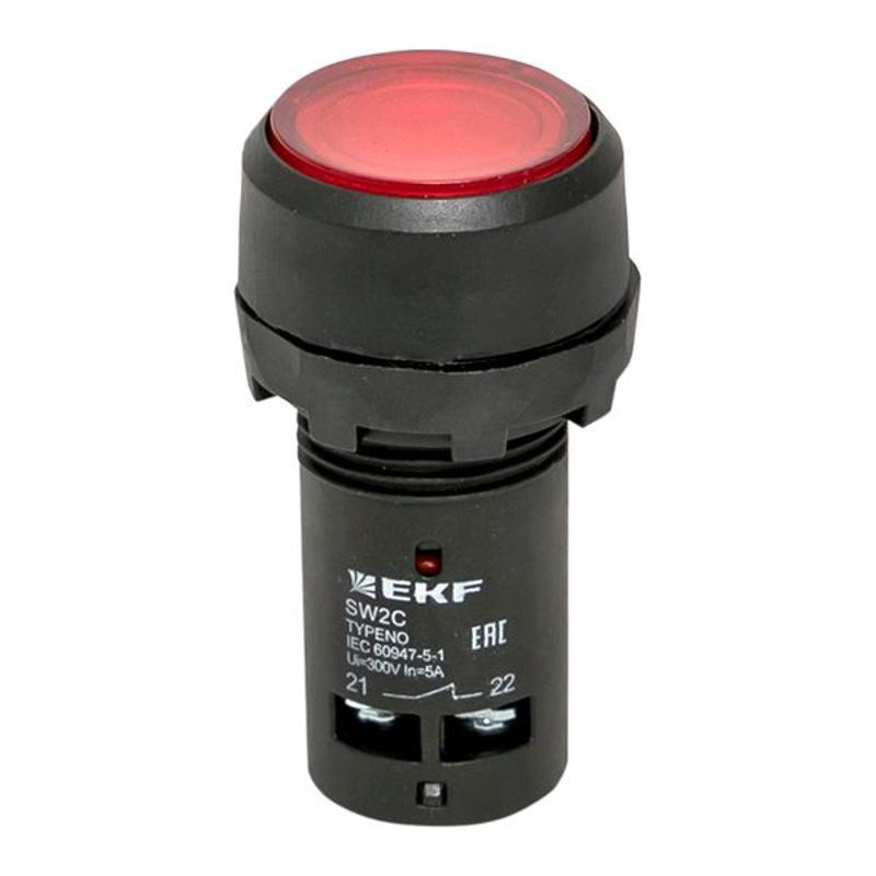 Кнопка SW2C-10D с подсветкой красная NC 230В  PROxima|sw2c-md-r-nc|EKF — миниатюра 4