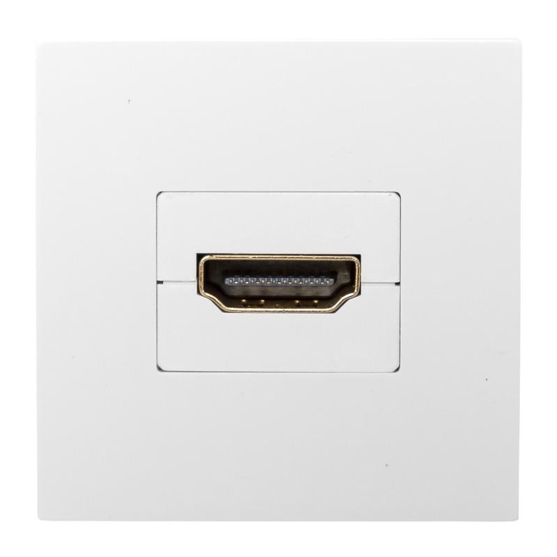 Розетка HDMI, 2 модуля, 1 гнездо, без индикатора, белая |E2MR-21HDMI-10|EKF — миниатюра 2