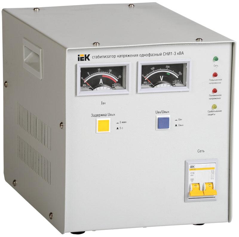 Стабилизатор напряжения СНИ1-3 кВА однофазный  | IVS10-1-03000 | IEK — IEK (ИЭК)