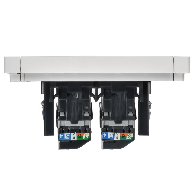 FORTE&PIANO Розетка комп. 2-ая RJ45 кат.5E FP233 белый | FP-K20-1-K01 | IEK — миниатюра 5
