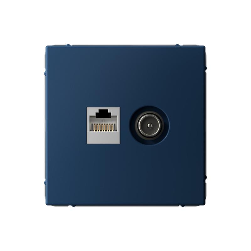 ArtGallery Аквамарин Розетка двойная TV + компьютерная RJ45, кат. 5Е | GAL001189 | SE — Systeme Electric