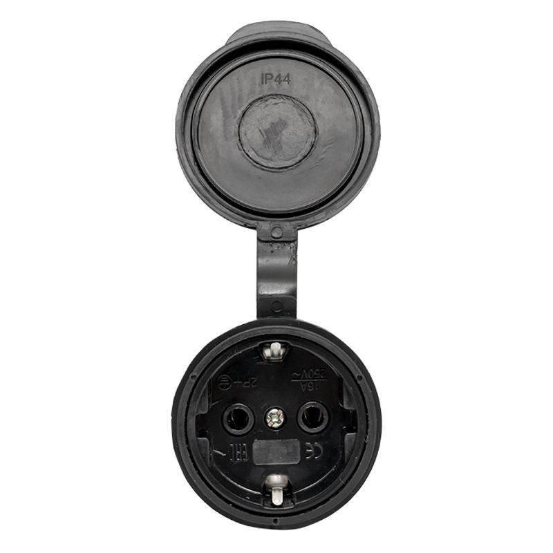 Розетка переносная с защитной крышкой каучуковая 230В 2P+PE 16A IP44 EKF PROxima | RPS-012-16-230-44 | EKF — миниатюра 7