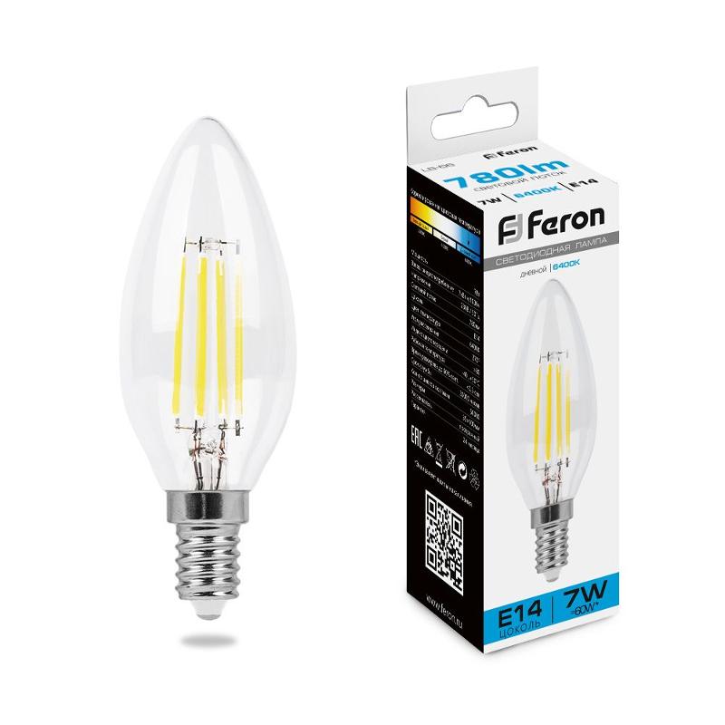 Лампа светодиодная, (7W) 230V E14 6400K, LB-66 | 38227 | FERON — Feron