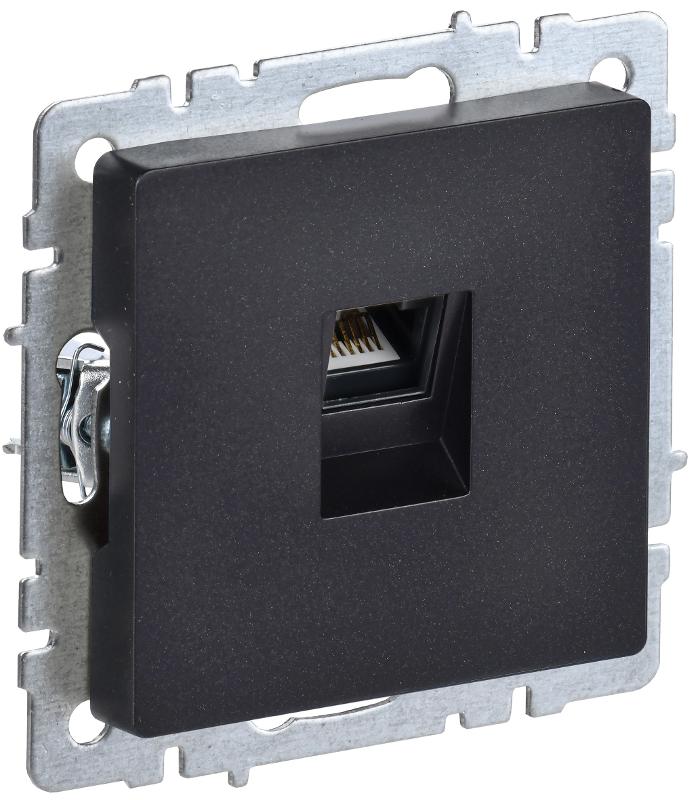 BRITE Розетка компьютерная RJ45 кат.5E РК10-БрЧ черный | BR-K10-1-K02 | IEK — IEK (ИЭК)