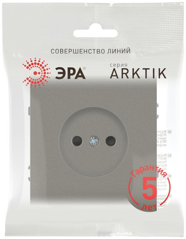 Розетка Arktik 16-2106-07 без заземления 2P 16А-250В титан | Б0071679 | ЭРА — миниатюра 2