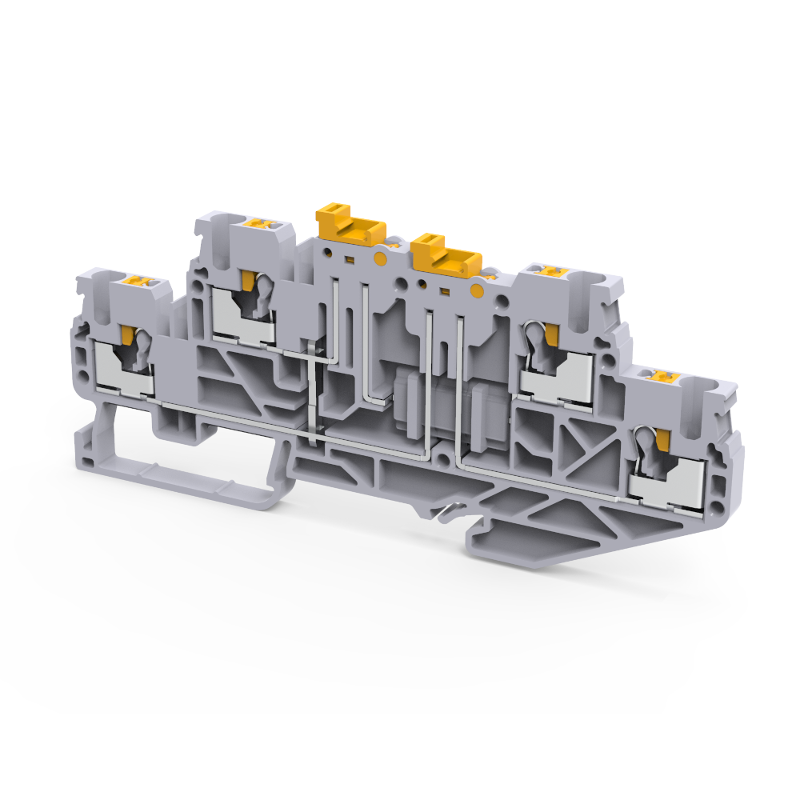 Клемма 2х-ярусная push-in OptiClip CPDLK-2,5-2L-MT-N-I-S-серый | 331874 | КЭАЗ — фото 1 | Sento