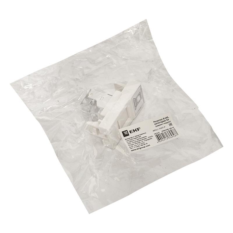 Розетка RJ45., категории 5e (ширина 1 модуль) | E1MK015E-135-10 | EKF — миниатюра 6