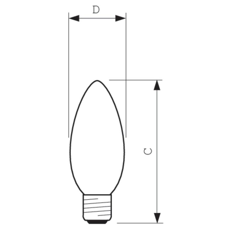 Лампа накаливания ЛОН Stan 40W E27 230V B35 CL 1CT/10X10 | 921492044218 | PHILIPS — миниатюра 2