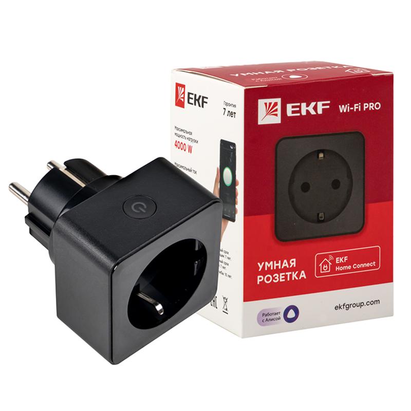 Розетка умная Wi-Fi PRO черн. HomeConnect | RCS-2-WF | EKF — миниатюра 2