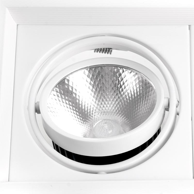 Светильник светодиодный встраиваемый карданный AL202, 2x20W, 3600 Lm, 4000К, 35 градусов, белый | 29777 | FERON — миниатюра 3
