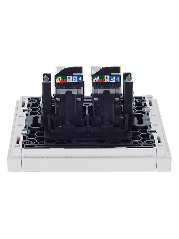 FORTE&PIANO Розетка комп. 2-ая RJ45 кат.5E FP233 белый | FP-K20-1-K01 | IEK — миниатюра 5