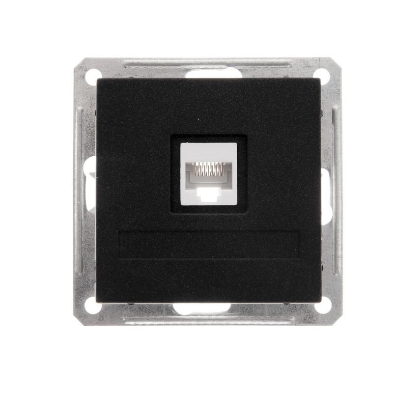 W59 Черный бархат Розетка компьютерная 1-ая RJ45 кат.5e | RSI-152K5E-6-86 | SE — Systeme Electric