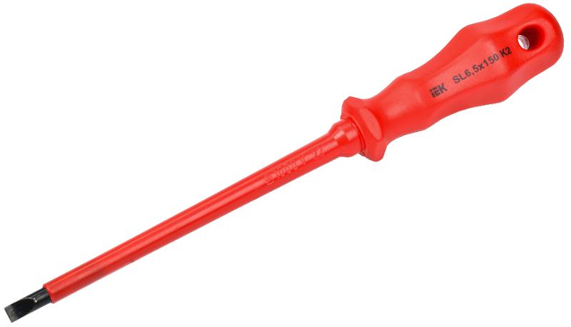 Отвертка диэлектрическая SL6,5х150 K2 ARMA2L 3 | A2L3-SC30-K2-SL-65-150 | IEK — миниатюра 1