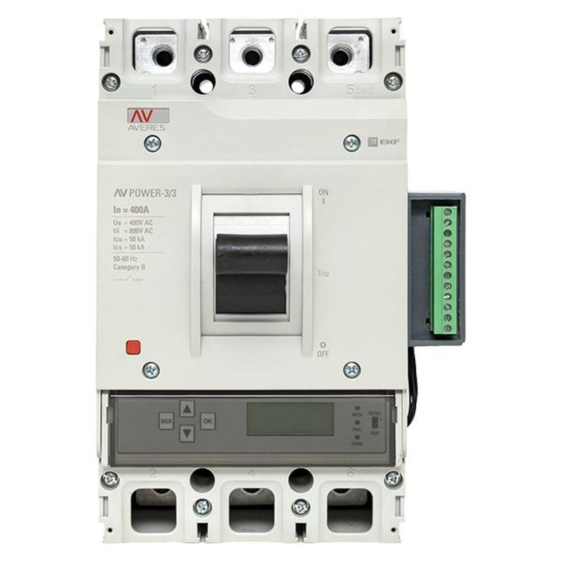 Выключатель автоматический AV POWER-3/3 400А 50kA ETU6.2 | mccb-33-400-6.2-av | EKF — миниатюра 14