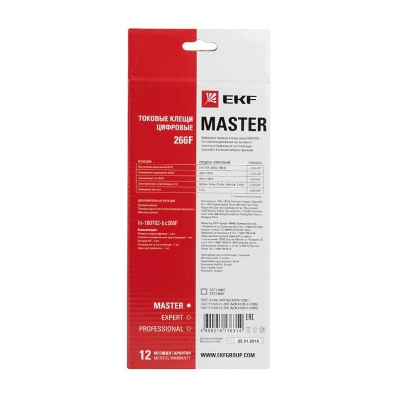 Токовые клещи цифровые 266F EKF Master | In-180702-bc266F | EKF — миниатюра 6
