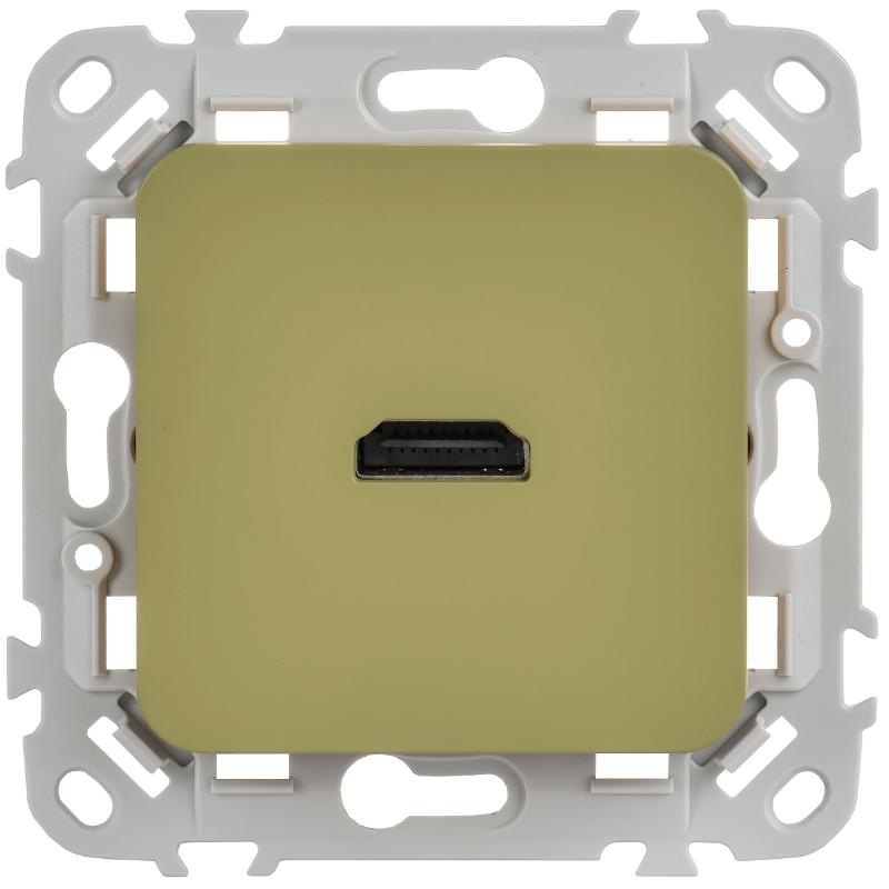 FLITE Розетка HDMI РШДМА-ФлО оливковый | FI-H10-K26 | IEK — миниатюра 2