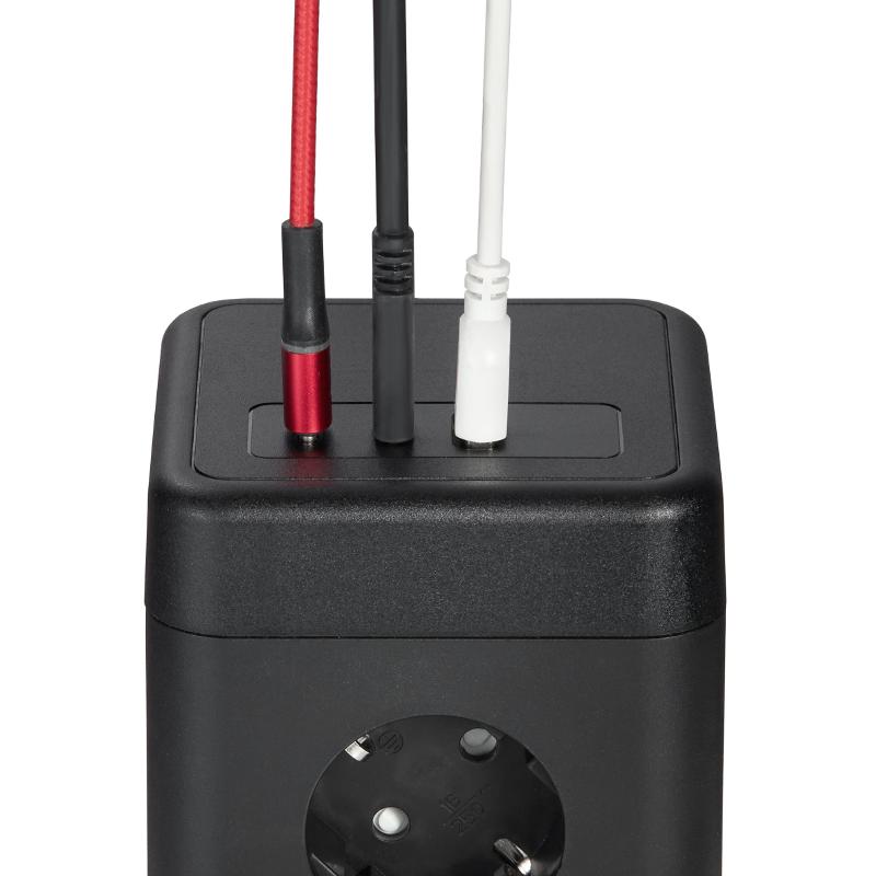DOMINIC Удлинитель У08K 1,5м 3х1мм2 USB A+C 20Вт чер | DN-YP30-16-08-01-ZKU-K02 | IEK — миниатюра 8