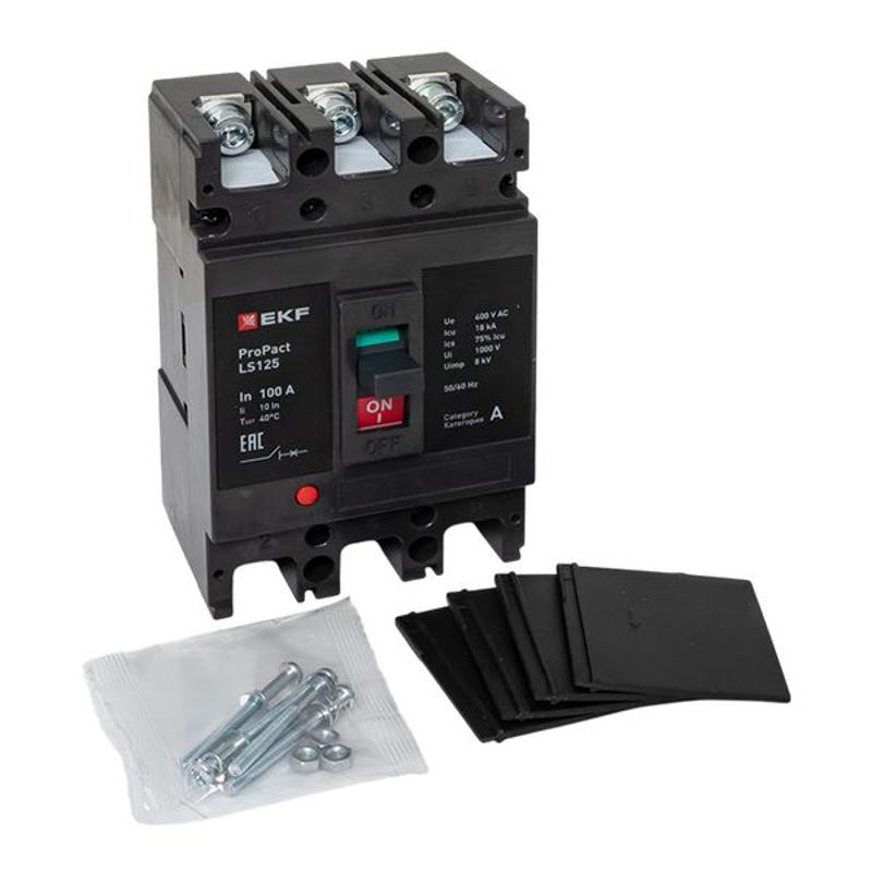 Выключатель автоматический LS125 18кА 3P 100А ProPact EKF | mccb-125-18-3-100-ls | EKF — миниатюра 16