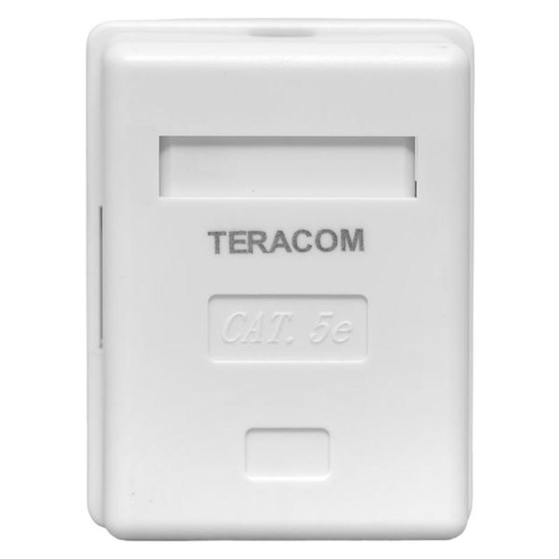 Розетка настенная TERACOM Cat.5E неэкранированная 1 порт RJ-45 Dual IDC белая | TRC-WBOX-1RJ45-5EUTP-WH | EKF — миниатюра 6