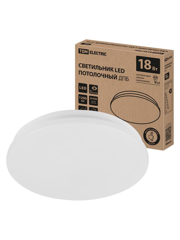 Светильник LED потолочный ДПБ 01, 18 Вт, 4000 К, Классика, | SQ0329-9007 | TDM — TDM ELECTRIC