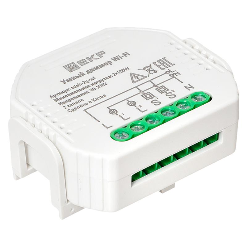 Умный диммер в подрозетник 2-канальный Wi-Fi  Connect |sdsh-2g-wf| EKF — миниатюра 8