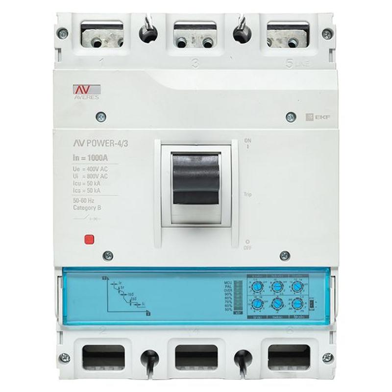 Выключатель автоматический AV POWER-4/3 1000А 50kA ETU2.0 | mccb-43-1000-2.0-av | EKF — миниатюра 10
