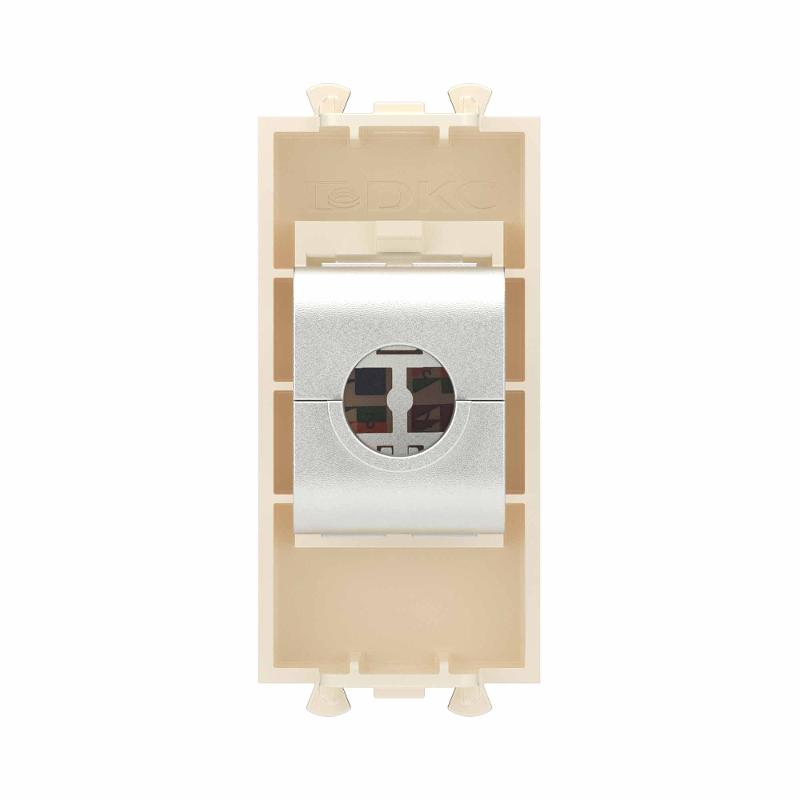 Компьютерная розетка RJ-45 без шторки модульная, кат.6 экранированная, "Avanti", "Ванильная дымка", 1 модуль | 4405791 | DKC — миниатюра 4