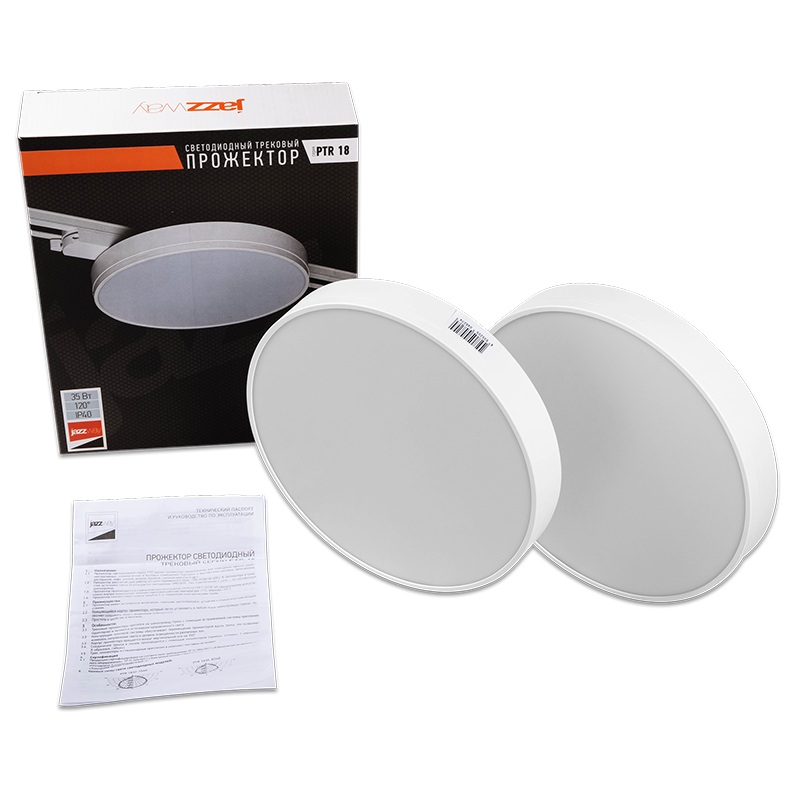 Светильник светодиодный трековый PTR  1835-R240 35w 4000K 120° WH (белый)  IP40  | .5048294 | Jazzway — миниатюра 2
