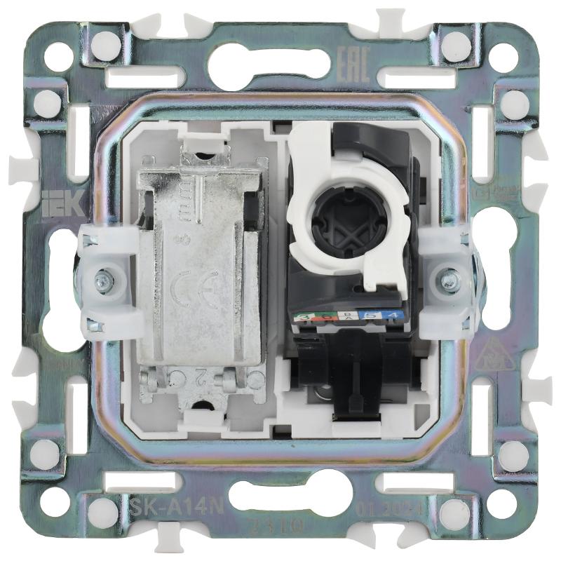 SKANDY Розетка двойная TV+RJ45 кат.6 SK-A15N никель | SK-AK20-2-K50 | IEK — миниатюра 5