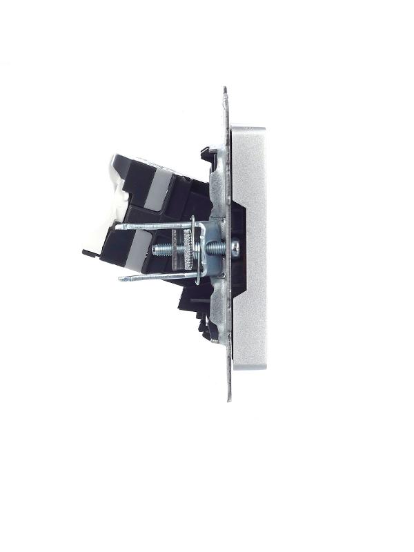 BRITE Розетка компьютерная RJ45 кат.5E РК10-БрА алюминий | BR-K10-1-K47 | IEK — миниатюра 2