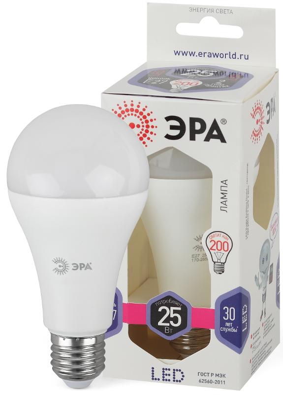 Лампа светодиодная LED 25Вт E27 6000К СТАНДАРТ груша | Б0035336 | ЭРА — ЭРА (Энергия света)