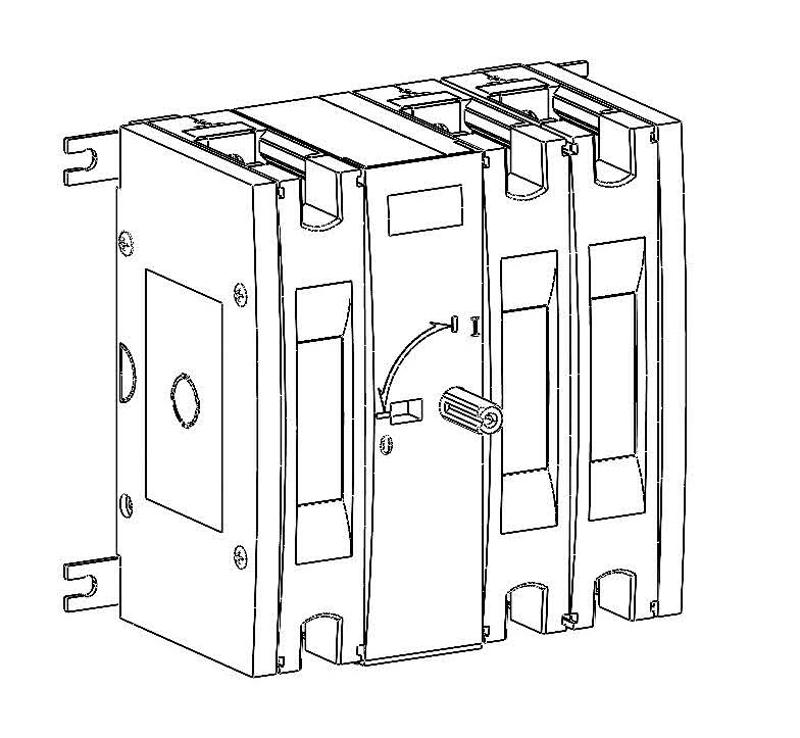 ВЫКЛ-РАЗЪЕДИНИТЕЛЬ SYSTEMEPACT SD160 3P 63A  РУКОЯТКА ФРОНТ ЦЕНТР_РУКОЯТКА ЗАКАЗЫВАЕТСЯ ОТДЕЛЬНО | SSD01603MF0063 | SE — миниатюра 2