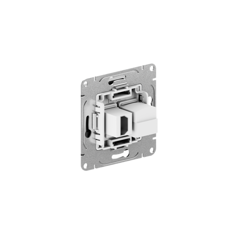 Механизм розетки HDMI+RJ45 (cat5), чёрный Эпика EKF | UP1-SOB-HDMI+RJ45 | EKF — миниатюра 4