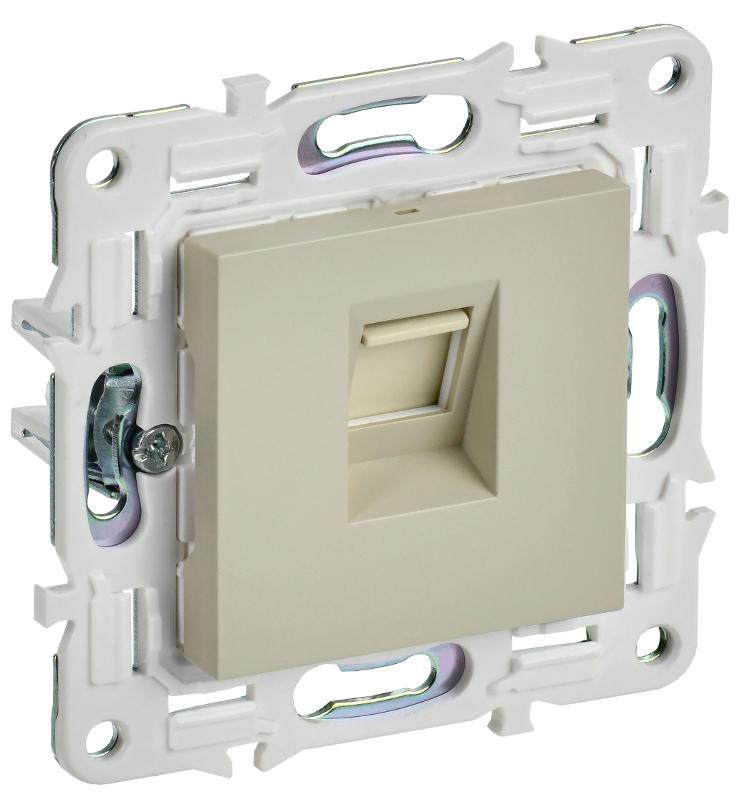 SKANDY Розетка компьютерная RJ45 кат.5E SK-K01B бежевый | SK-K10-1-K10 | IEK — IEK (ИЭК)