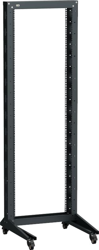 ITK LINEA F Стойка 1-рамная на рол. 37U 600х600мм черная | LF05-37U66-1RM | ITK — ITK