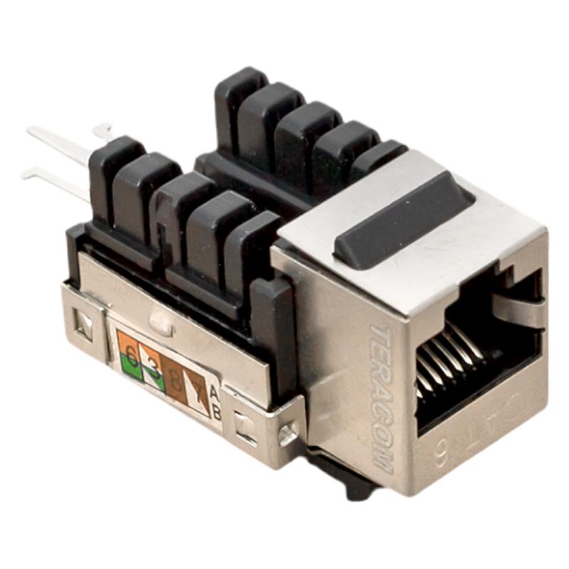 Модуль Keystone розеточный TERACOM PRO Cat.6 RJ-45 экранированный FTP 110 IDC 90 градусов | TRP-KSTN-SOCK-90D-6FTP | EKF — миниатюра 8
