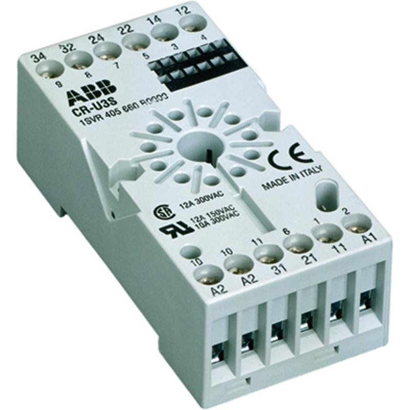 Цоколь CR-U3E без доп.модуля для реле CR-U 3ПК | 1SVR405660R0100 | ABB — ABB