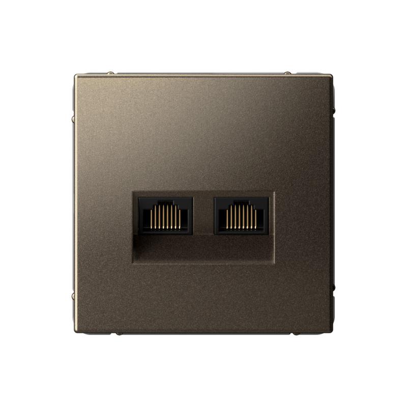 ArtGallery Мокко Розетка двойная компьютерная RJ45+RJ45, кат.6А, механизм | GAL000688 | SE — Systeme Electric