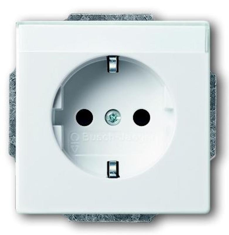 Розетка SCHUKO 16А 250В с полем для надписи, серия solo/future, цвет davos/альпийский белый | 2011-0-6209  | 2CKA002011A6209 | ABB — ABB