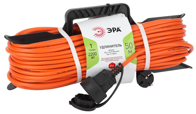 Удлинитель силовой ЭРА UFx-1-2x1.5-50m-IP44 на рамке б/з 1 гн 40м ПВС 2х1.5 | Б0046823 | ЭРА — фото 1 | Sento