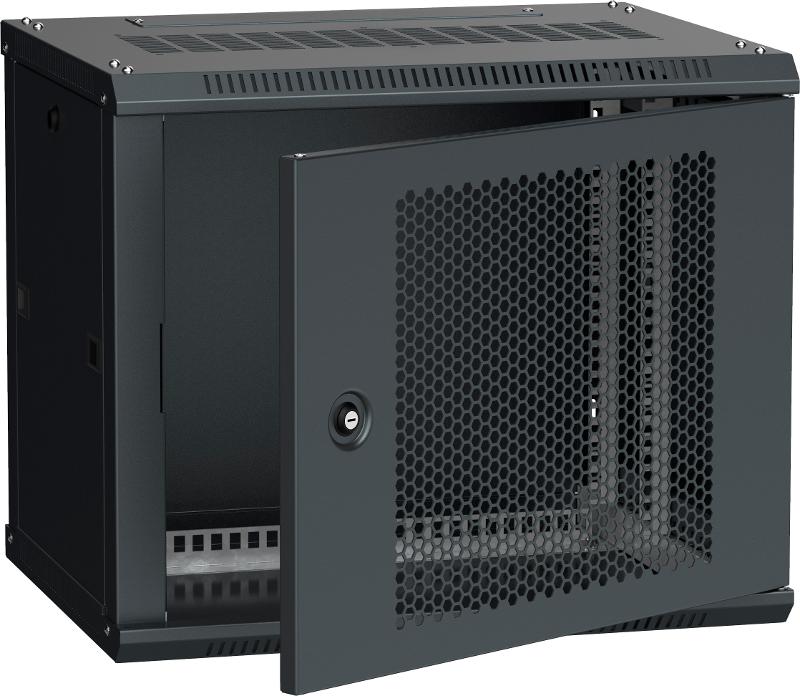 Шкаф LINEA W 6U 600x450 мм дверь перфорированная, RAL9005 | LWR5-06U64-PF | ITK — ITK