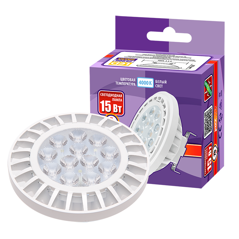Лампа светодиодная PLED-AR111 15w 4000K 1200Lm G53 185-265V | .5017962 | Jazzway — миниатюра 3