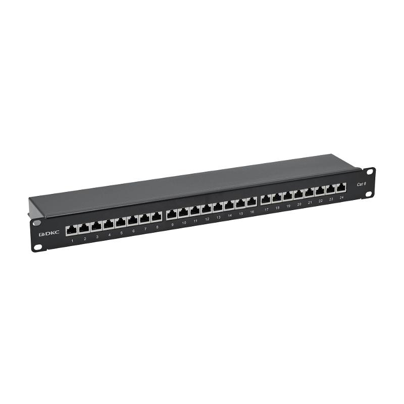 Патч-панель 19",1U, CAT6, 24 порта RJ45, экранированная | RN6PPF241 | DKC — DKC (ДКС)