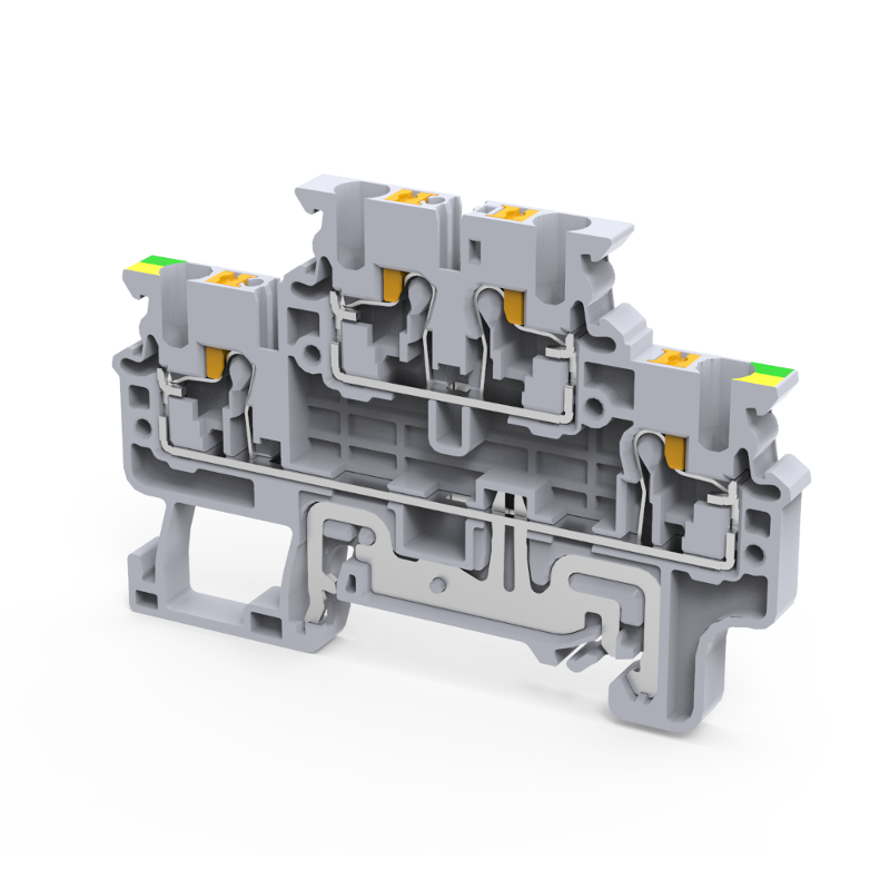 Клемма заземляющая push-in OptiClip CPDLG-2,5-2L-PE-I-(0,2-2,5)-PEN | 331865 | КЭАЗ — КЭАЗ (Курский электроаппаратный завод)