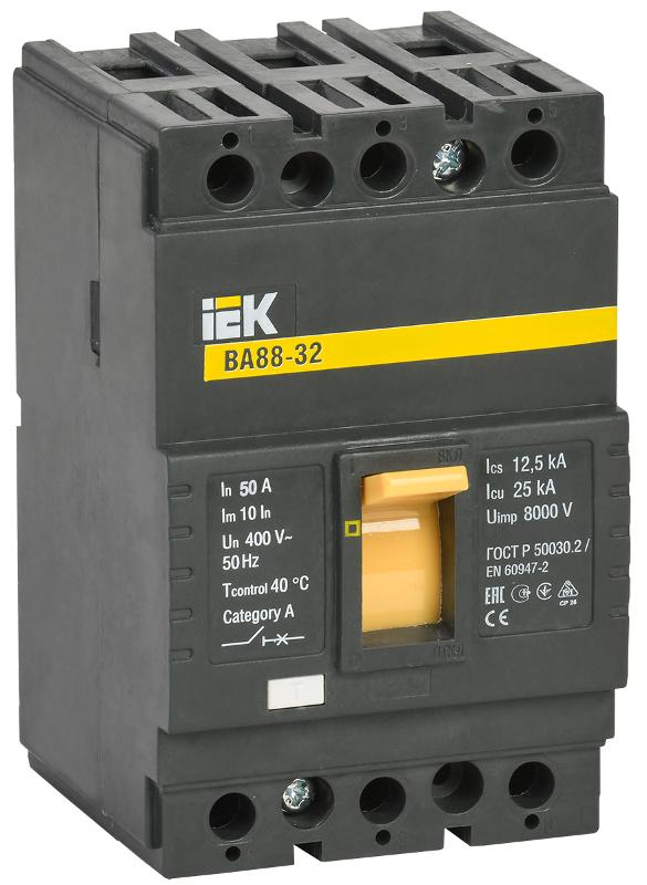 Авт. выкл. ВА88-32  3Р  50А  25кА   | SVA10-3-0050 | IEK — IEK (ИЭК)