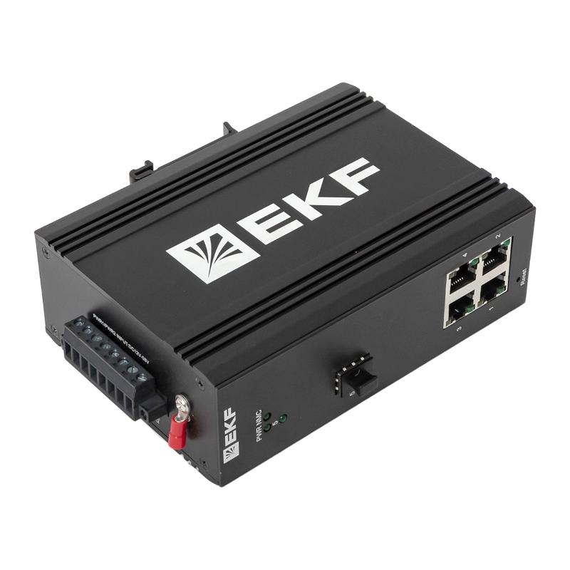 Промышленный управляемый коммутатор уровня L2 ML2-1GX/SFP-4GTP, 1 порт 1000Base-X SFP, 4 порта 10/100/1000Base-T(X) RJ45 c PoE, монтаж на динрейку TSX — миниатюра 8