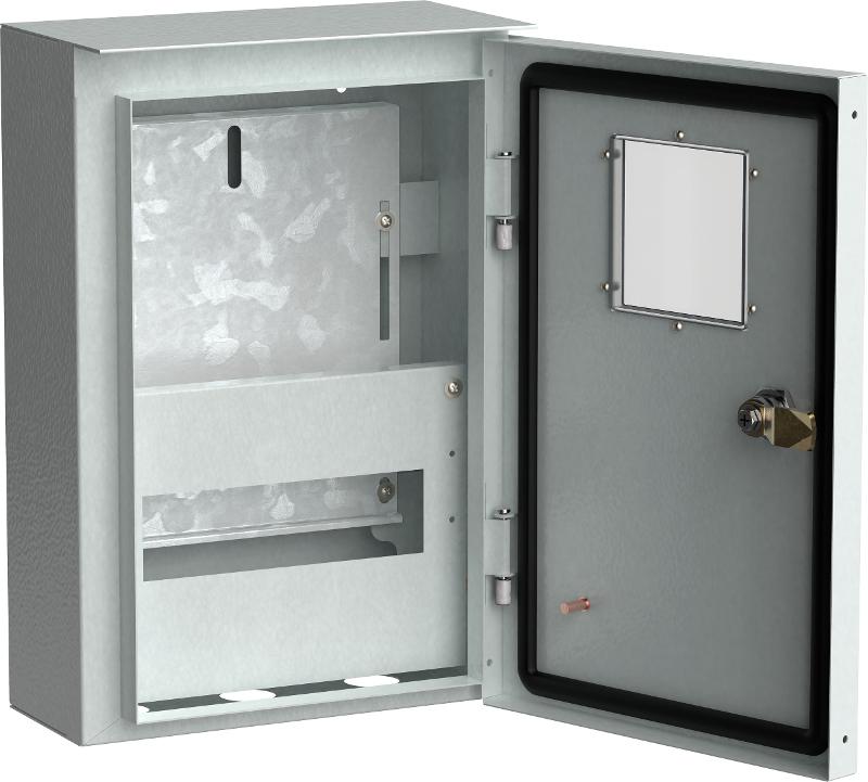 Корпус металлический коттеджный ЩУРн-1/9 (ВхШхГ) 370х250х135мм IP54 | MKM24-N-009-54-ZO | TITAN  IEK — IEK (ИЭК)